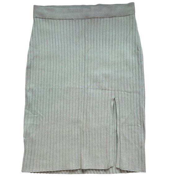 Abercrombie & Fitch Knit Skirt XLP Soft AF Collection Knit Skirt Slit Stretch - Picture 1 of 9